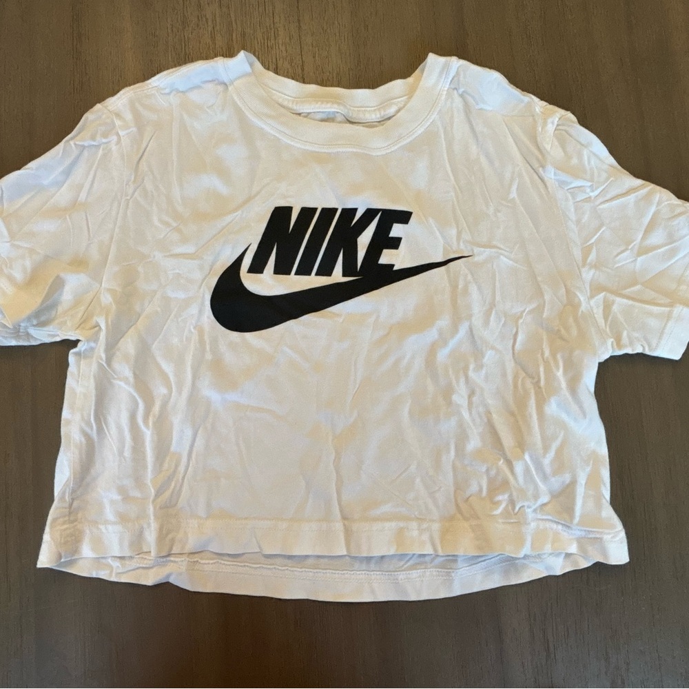 Nike White Tee with Gray Logo